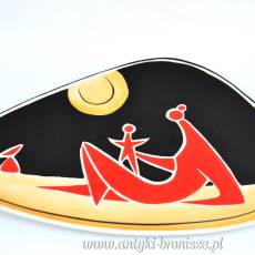 Patera art deco Zsolnay Török János węgierska porcelana lata 60te 29cm