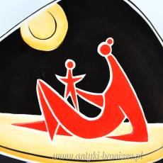 Patera art deco Zsolnay Török János węgierska porcelana lata 60te 29cm