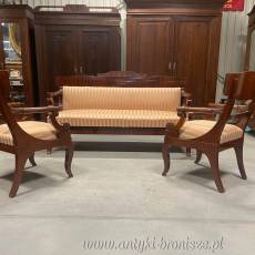 Zestaw wypoczynkowy w stylu Biedermeier, Polska, ok 1880 rok
