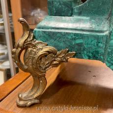 Zegar kominkowy z lampą, w stylu secesyjnym