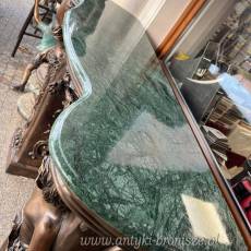 MONUMENTALNY KOMINEK Z BRĄZU postacie portal kominkowy