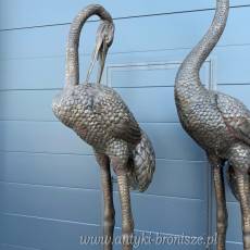 FONTANNA Z BRĄZU CZAPLE żurawie DUŻE - 260 cm