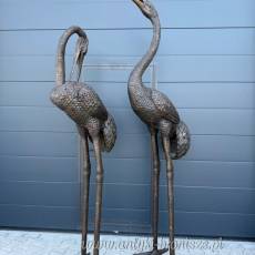 FONTANNA Z BRĄZU CZAPLE żurawie DUŻE - 260 cm