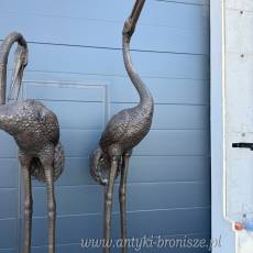 FONTANNA Z BRĄZU CZAPLE żurawie DUŻE - 260 cm