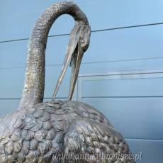 FONTANNA Z BRĄZU CZAPLE żurawie DUŻE - 260 cm