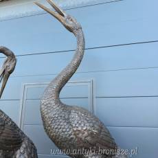 FONTANNA Z BRĄZU CZAPLE żurawie DUŻE - 260 cm