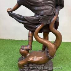 ARCHANIOŁ duża figura z brązu UNIKAT
