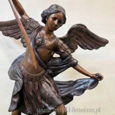 ARCHANIOŁ duża figura z brązu UNIKAT