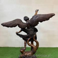 ARCHANIOŁ duża figura z brązu UNIKAT