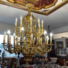 żyrandol rococco - PAŁACOWY Z BRĄZU ciężki