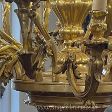 żyrandol rococco - PAŁACOWY Z BRĄZU ciężki