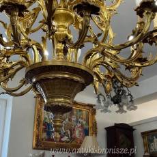 żyrandol rococco - PAŁACOWY Z BRĄZU ciężki