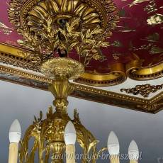 żyrandol rococco - PAŁACOWY Z BRĄZU ciężki