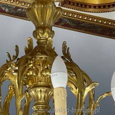 żyrandol rococco - PAŁACOWY Z BRĄZU ciężki