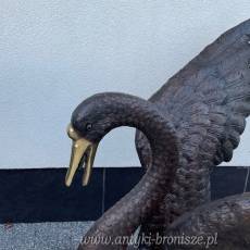 KOMPLET ŁABĘDZI Z BRĄZU duże !! ŁABĘDŹ