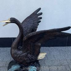 KOMPLET ŁABĘDZI Z BRĄZU duże !! ŁABĘDŹ