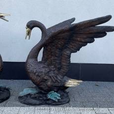 KOMPLET ŁABĘDZI Z BRĄZU duże !! ŁABĘDŹ