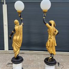 LAMPY POSTACIOWE - BRĄZ ZŁOCONY 215 cm