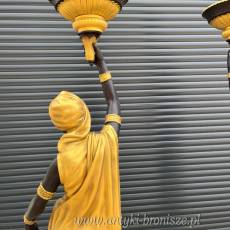 GRECZYNKI - MURZYNKI duże figury z brązu DONICE !!