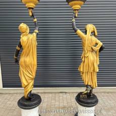 GRECZYNKI - MURZYNKI duże figury z brązu DONICE !!