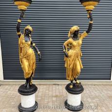 GRECZYNKI - MURZYNKI duże figury z brązu DONICE !!