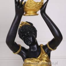 donice na kwiaty KOBIETA Z BRĄZU złocona