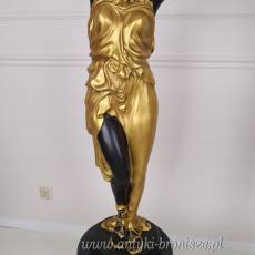 donice na kwiaty KOBIETA Z BRĄZU złocona