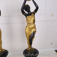 donice na kwiaty KOBIETA Z BRĄZU złocona