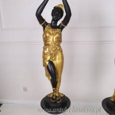 donice na kwiaty KOBIETA Z BRĄZU złocona