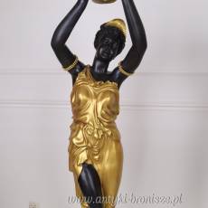donice na kwiaty KOBIETA Z BRĄZU złocona
