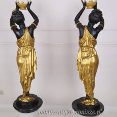 donice na kwiaty KOBIETA Z BRĄZU złocona