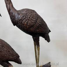 CZAPLE żurawie na konarze -FONTANNA Z BRĄZU