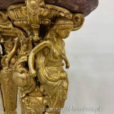 PAŁACOWE POSTACIOWE SŁUPKI Z MOSIĄDZU