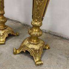 PAŁACOWE POSTACIOWE SŁUPKI Z MOSIĄDZU