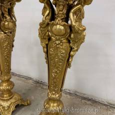 PAŁACOWE POSTACIOWE SŁUPKI Z MOSIĄDZU