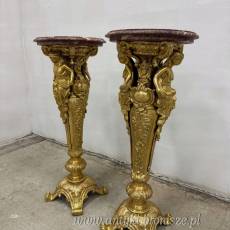 PAŁACOWE POSTACIOWE SŁUPKI Z MOSIĄDZU