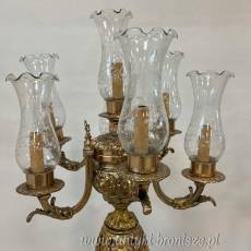 PAŁACOWE LAMPY KRYSZTAŁOWE stojące- PORCELANA Z BRĄZEM