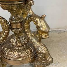 PAŁACOWE LAMPY KRYSZTAŁOWE stojące- PORCELANA Z BRĄZEM