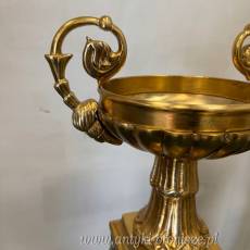 Amfory na słupkach marmurowych - mosiądz