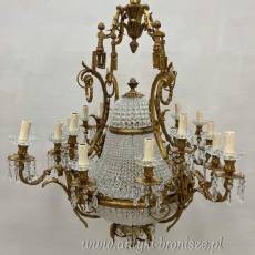 UNIKATOWA LAMPA KRYSZTAŁOWA -ŻYRANDOL PAŁACOWY