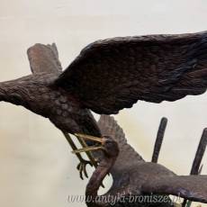 FIGURA z brązu -podstawa marmur - kaczki w locie