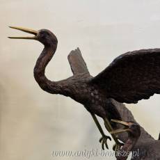 FIGURA z brązu -podstawa marmur - kaczki w locie