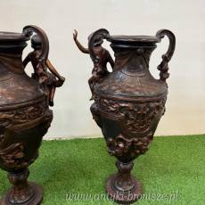 komplet wazonów z kobietami BRĄZ