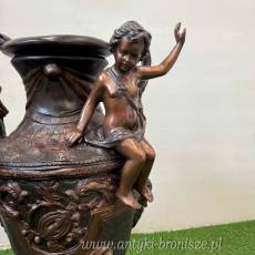 komplet wazonów z kobietami BRĄZ