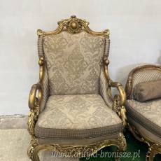 KOMPLET -WYPOCZYNKOWY w brązie - roccoco