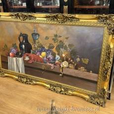 Pankiewicz - duży stary obraz martwa natura