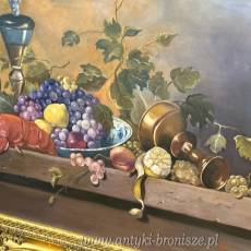 Pankiewicz - duży stary obraz martwa natura