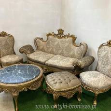 KOMPLET WYPOCZYNKOWY roccoco w brązie