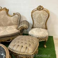 KOMPLET WYPOCZYNKOWY roccoco w brązie