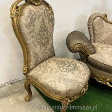 KOMPLET WYPOCZYNKOWY roccoco w brązie